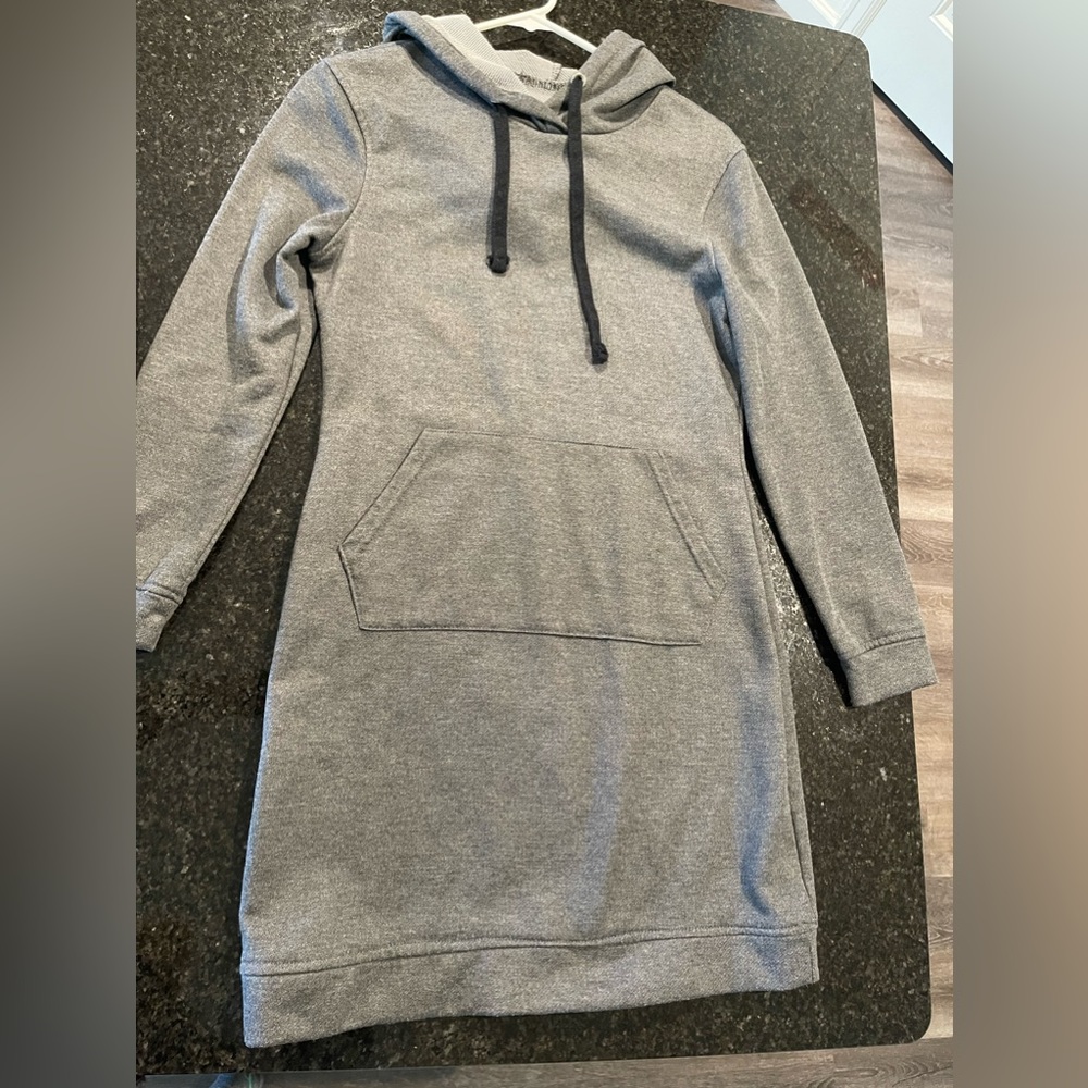 Unbranded Sweater Dress Hoodie, Gray, Size Small